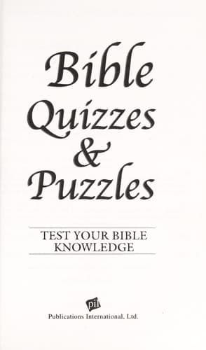 Tapa de Bible quizzes and puzzles