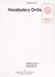 Tapa de Vocabulary Drills