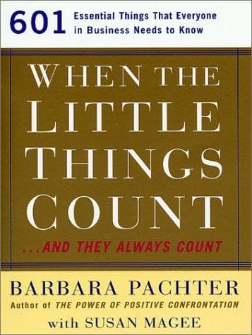 Tapa de When the little things count--and they always count