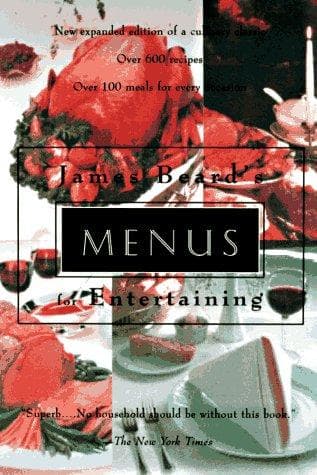 Tapa de James Beard's menus for entertaining.