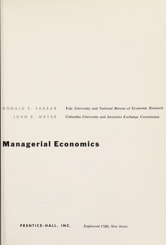 Tapa de Managerial economics