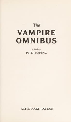Tapa de The vampire omnibus