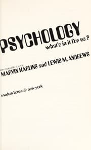 Tapa de Psychology: what's in it for us?