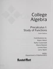 Tapa de College algebra