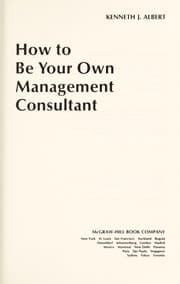 Tapa de How to be your own management consultant