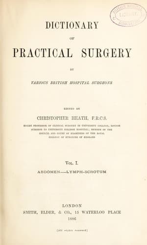 Tapa de Dictionary of practical surgery