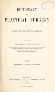 Tapa de Dictionary of practical surgery