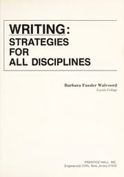 Tapa de Writing, strategies for all disciplines