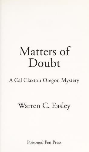 Tapa de Matters of doubt