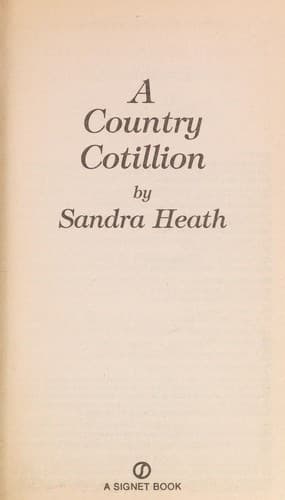 Tapa de A Country Cotillion