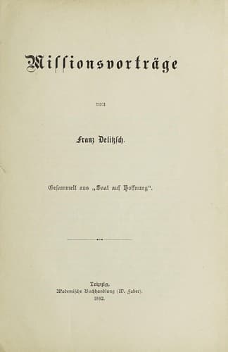 Tapa de Missionsvorträge