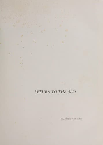 Tapa de Return to the Alps