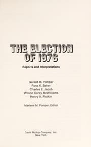 Tapa de The Election of 1976