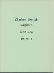 Tapa de Charlton Parish Register 1562-1653