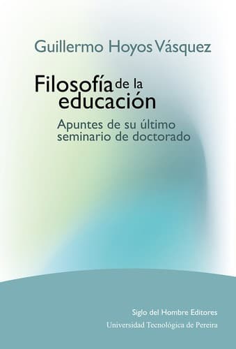 Tapa de Filosofía de la educación