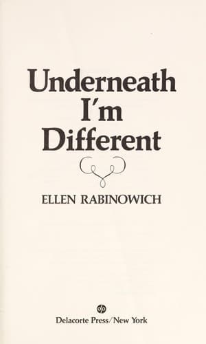 Tapa de Underneath I'm different