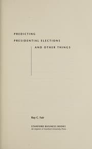 Tapa de Predicting presidential elections and other things