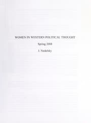 Tapa de Women in Western political thought
