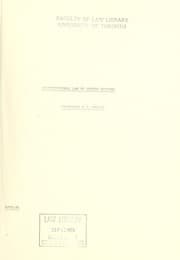 Tapa de Constitutional law of United Nations