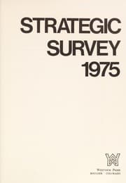Tapa de Strategic survey 1975