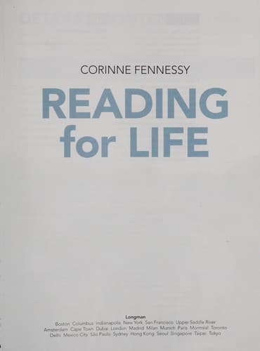 Tapa de Reading for life
