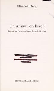 Tapa de Un amour en hiver