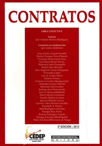 Tapa de Contratos : obra colectiva