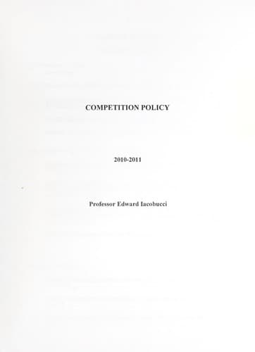 Tapa de Competition policy