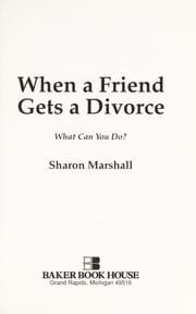 Tapa de When a friend gets a divorce