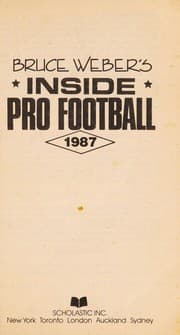 Tapa de Bruce Weber's Inside Pro Football 1987