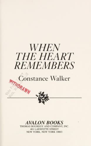 Tapa de When the heart remembers