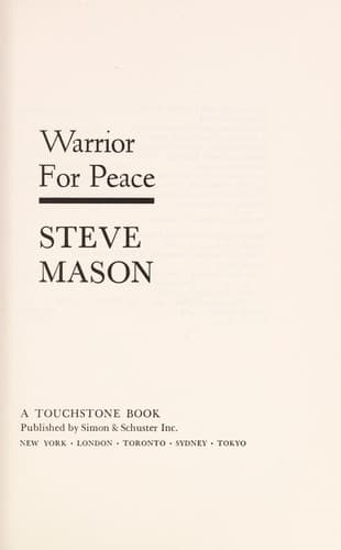 Tapa de Warrior for peace