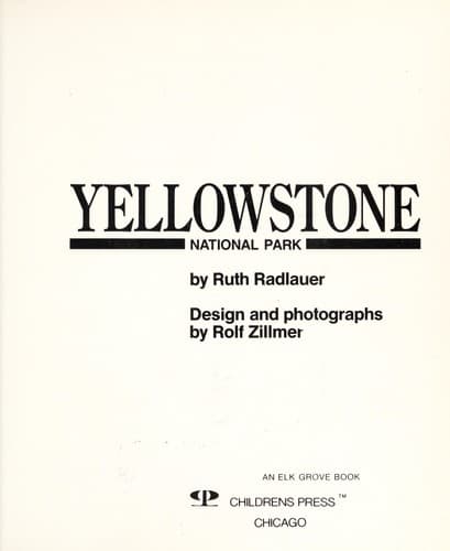 Tapa de Yellowstone National Park
