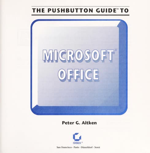 Tapa de The pushbutton guide to Microsoft Office