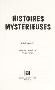 Tapa de Histoires mystérieuses