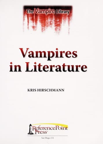 Tapa de Vampires in literature
