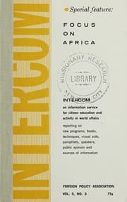 Tapa de Focus on Africa