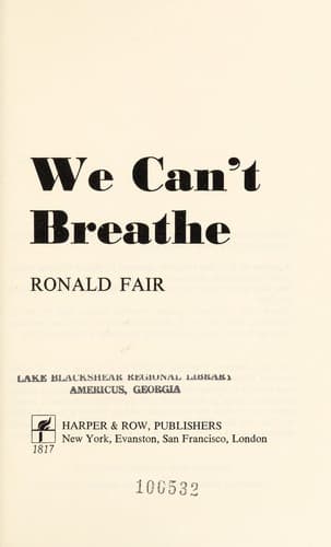 Tapa de We can't breathe
