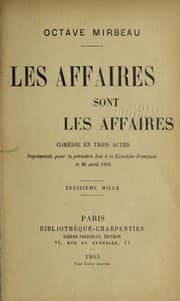 Tapa de Les affaires sont les affaires