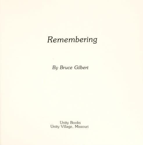 Tapa de Remembering