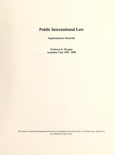 Tapa de Public international law