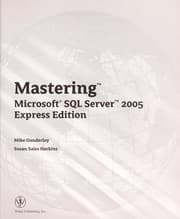 Tapa de Mastering Microsoft SQL server 2005
