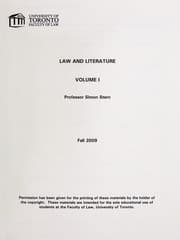 Tapa de Law and literature