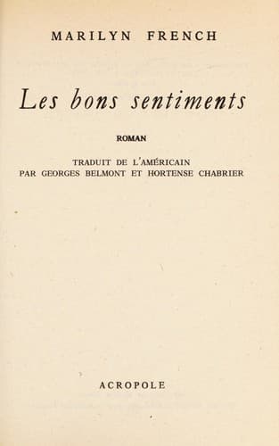 Tapa de Les bons sentiments