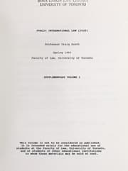 Tapa de Public international law (252S) : supplementary volume