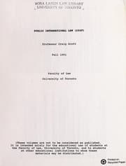 Tapa de Public international law (252F)