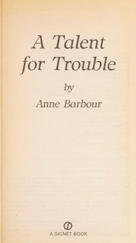 Tapa de A Talent for Trouble