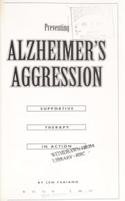Tapa de Preventing Alzheimers Aggression Bk. 2