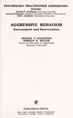Tapa de Aggressive behavior