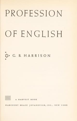 Tapa de Profession of English